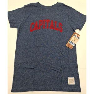 Washington Capitals Retro Brand Navy Tri-Blend Short Sleeve T Shirt, S, NWT